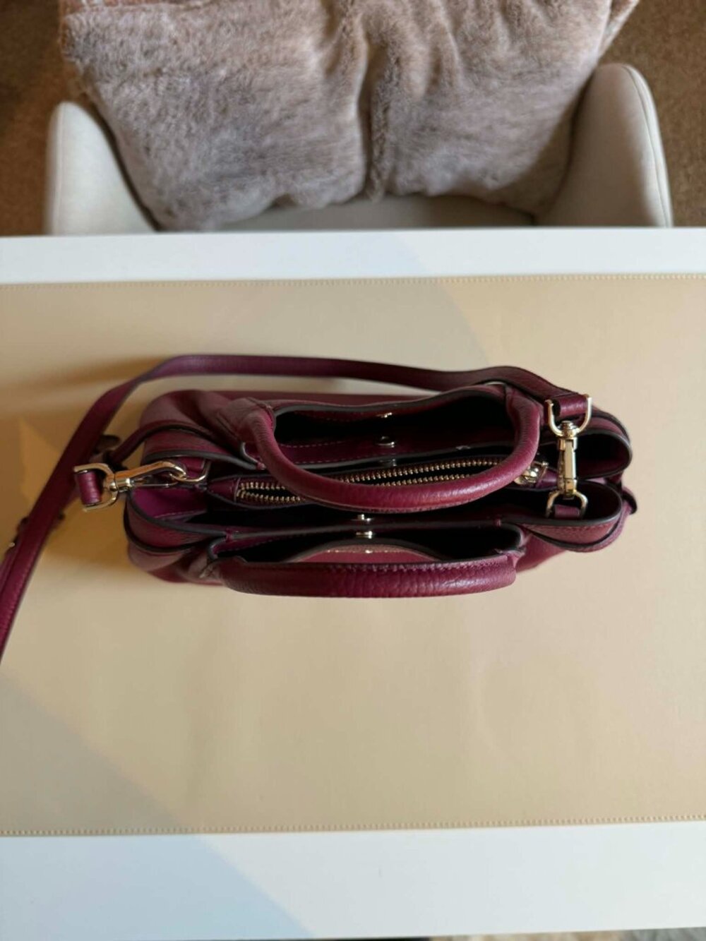 Kate Spade Burgundy Dumpling Purse | New - Picture 2 of 2